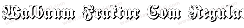 Walbaum Fraktur Com Regular字体转换